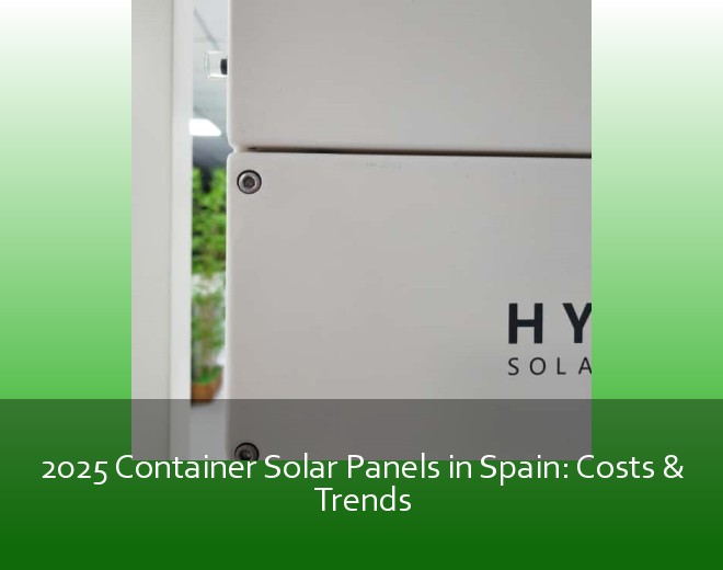 2025 Container Solar Panels in Spain: Costs & Trends
